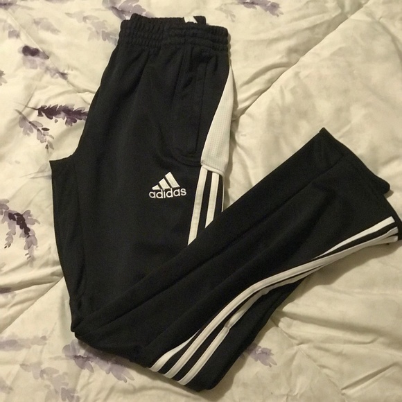 Black and White Adidas Track Pant - Picture 1 of 2